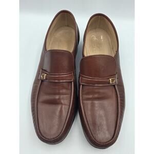 Vintage Mens 11 Florsheim Imperial Brown Leather Slip On Loafer Dress Shoes‎